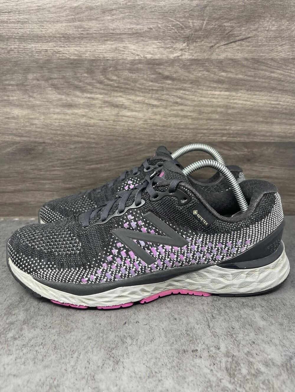 New Balance Fresh Foam 880v10 GTX Sneakers Womens Size 8.5 Black Purple W860GX10
